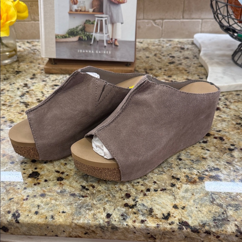 Volatile Brown Suede Mules